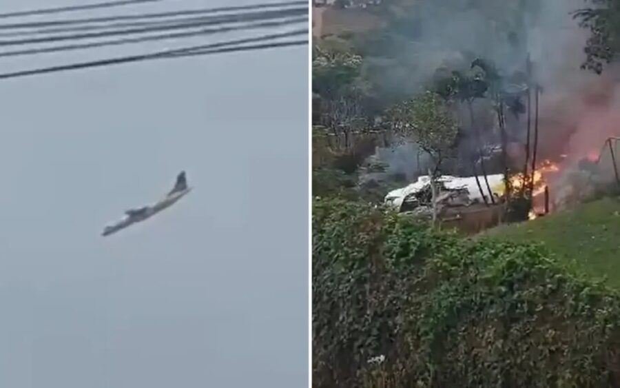 Tragédia! Avião com 62 pessoas a bordo cai em condomínio residencial; veja vídeo