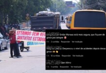 Motoristas de ‘amarelinhos’ param em protesto e manauaras celebram paralisação