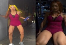 “Shape de Marte”: Ruivinha exibe evolução com antes e depois dos treinos