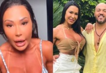 Gracyanne Barbosa acusa Belo de engano em compra de mansão: ‘Me senti traída’
