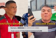 Presidente do SINDESPECIAL, William Enock e Antônio Mauro, seu diretor, já foram presos por ameaçar testemunhas