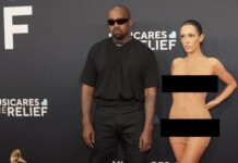 Esposa de Kanye West, Bianca Censori, choca ao aparecer nua no tapete vermelho do Grammy