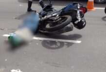 Motociclista morre ao bater em caminhão da Prefeitura de Manaus em via sem sinalização adequada