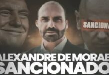 ‘Não se trata de vingança’, diz Eduardo ao comemorar sanção dos EUA a Moraes