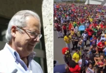 “Vamos reeleger Lula”, afirma José Dirceu durante manifestação da esquerda em Brasília
