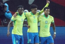 Brasil atropela a Coreia do Sul por 5 x 0 com show de Vini Jr., Rodrygo e Estevão