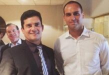 Eduardo Bolsonaro faz chacota com Sergio Moro que virou réu no STF