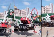 Após acidente, Governo do AM decide não instalar árvore de Natal no Largo de São Sebastião