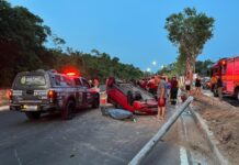 Suposto racha na Avenida do Turismo termina em tragédia e deixa duas pessoas mortas em Manaus; veja vídeo