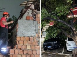 Corpo de Bombeiros atendeu 45 ocorrências após forte chuva em Manaus