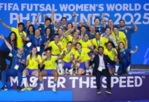 Brasil é campeão mundial de Futsal Feminino ao vencer Portugal por 3 a 0