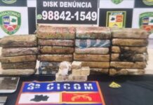 Polícia apreende 23 kg de maconha em veículo no bairro Petrópolis, zona sul de Manaus