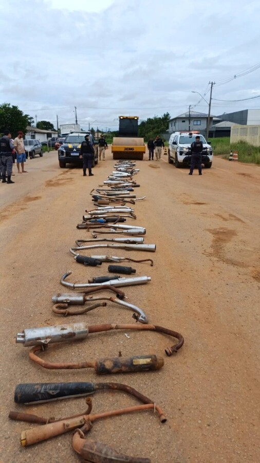 Detran-AM destrói quase 200 equipamentos de descarga livre em Humaitá