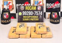 Rocam apreende seis tabletes de cocaína enterrada no bairro Nossa Senhora de Fátima 2, em Manaus