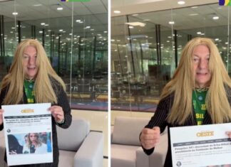 De peruca loira, Luciano Hang critica Erika Hilton após eleição na Comissão da Mulher