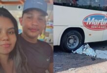 Casal morre após grave acidente entre moto, carro e ônibus na BR-174, em Manaus