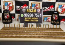Rocam prende dupla e apreende 485 munições de fuzil na zona Norte de Manaus