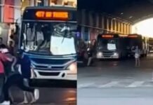 Vagabundo que tentou roubar no T2 leva “sarrafo” da população revoltada em Manaus