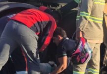 Motociclista tem pernas esmagadas após ser atingido por carreta no Distrito Industrial de Manaus