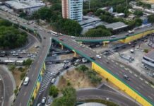Interdição em viaduto altera trânsito e linhas de ônibus neste domingo em Manaus