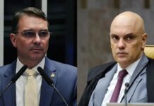 Flávio Bolsonaro pede abertura de impeachment de Moraes durante discurso no Senado